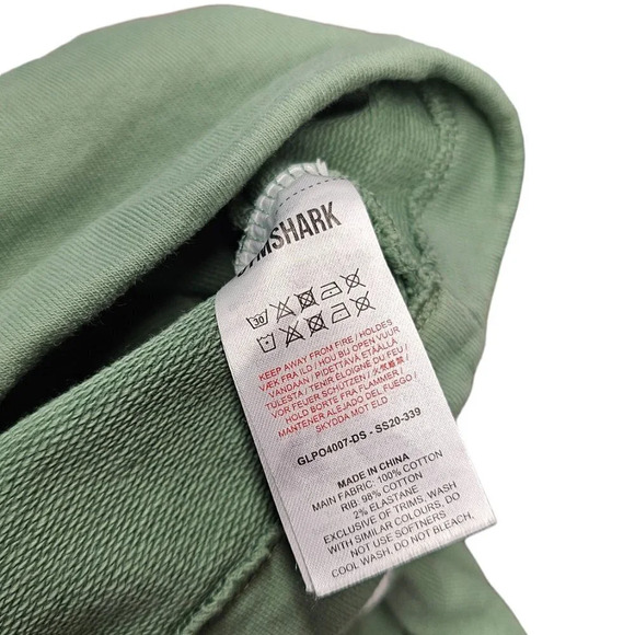 Gymshark Womens Legacy Cropped  Cinch Waist Sweater Size Medium Green Logo - Picture 5 of 7